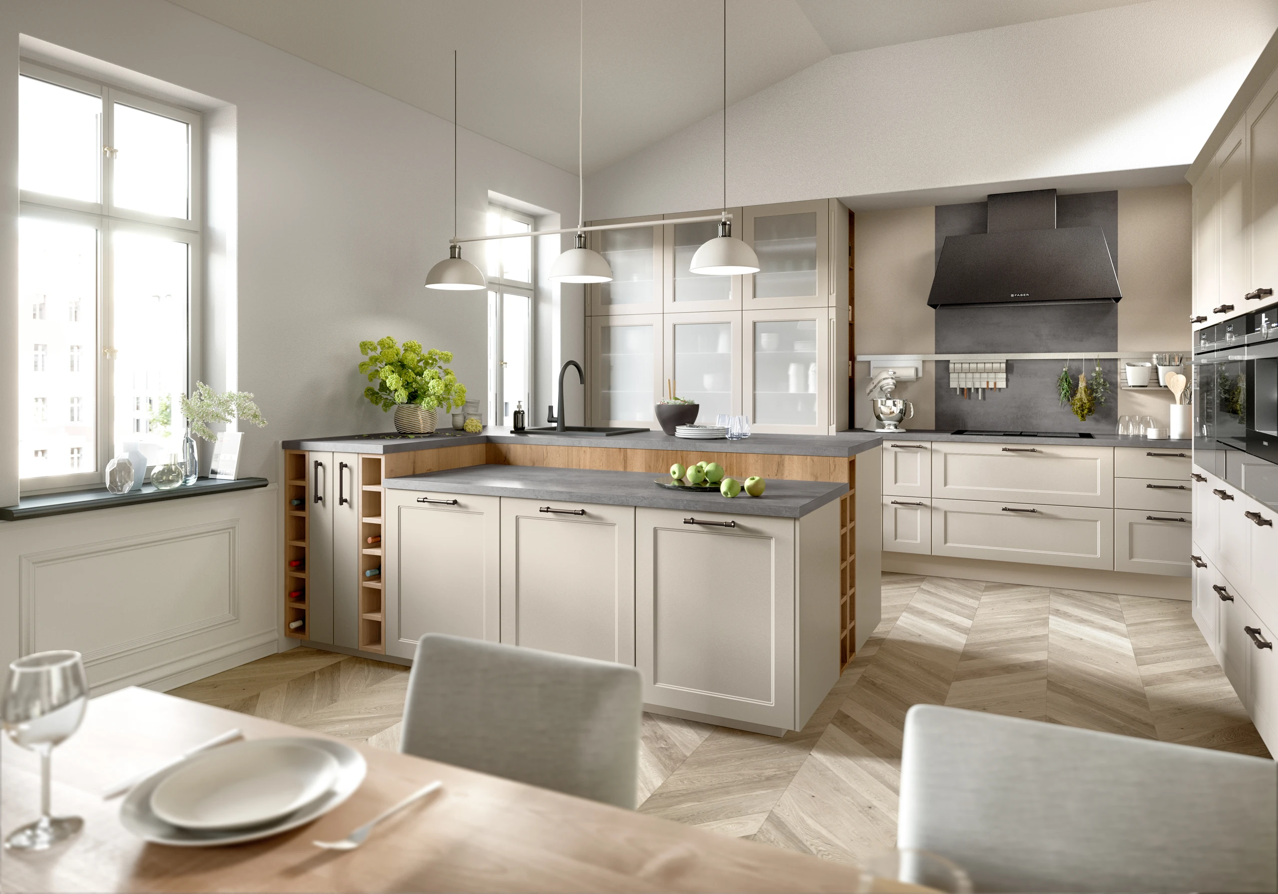 Modern Grace kitchen with elegant proportions and luxury finishes